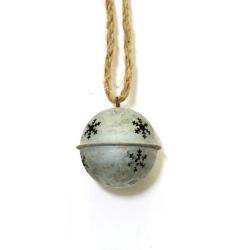 Zawieszka Bombka rustykalna metalowa Dzwonek XS Srebrny